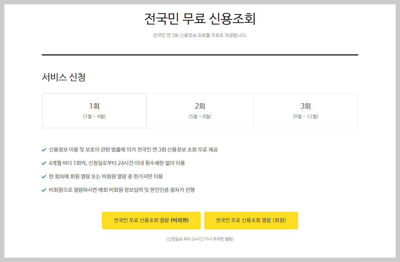 신용점수 신용등급 점수표 조회 방법