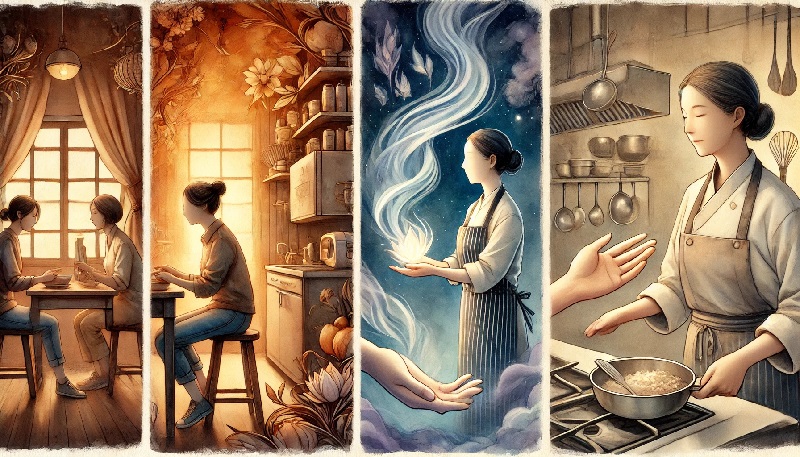 돌아가신 어머니와 함께 요리하는 꿈 해몽 의미와 심리적 해석, 불안 증상과 운세