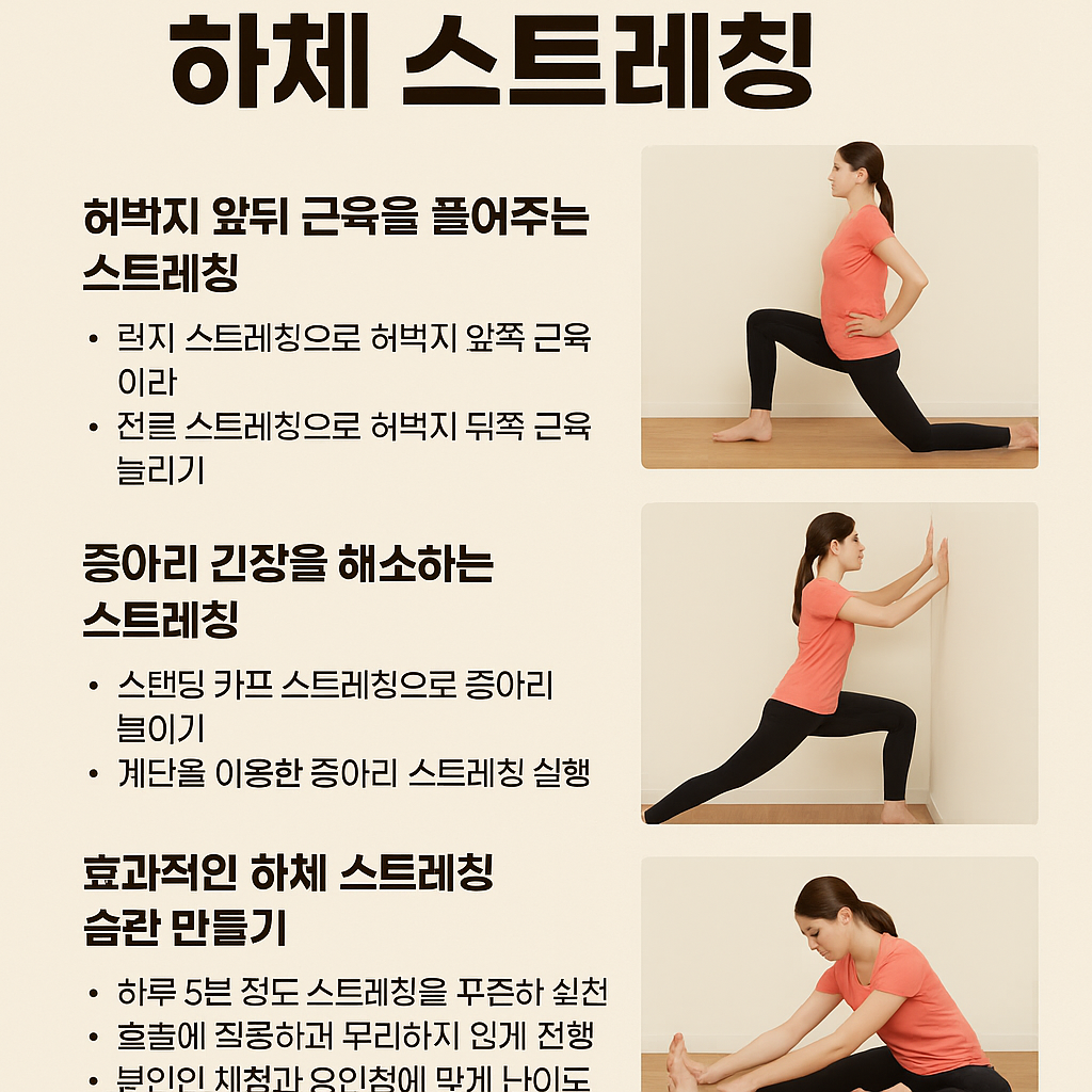 허벅지와 종아리 풀어주는 하체 스트레칭