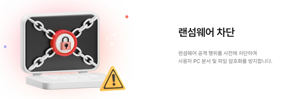 랜섬웨어 공격을 사전에 차단하는 기능 설명