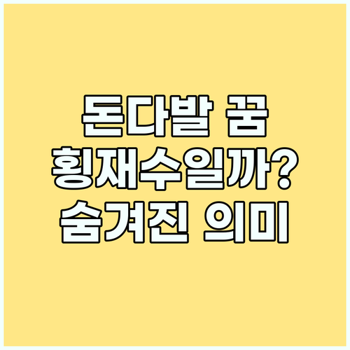 돈다발 꿈 풀이: 횡재수 외 감춰진