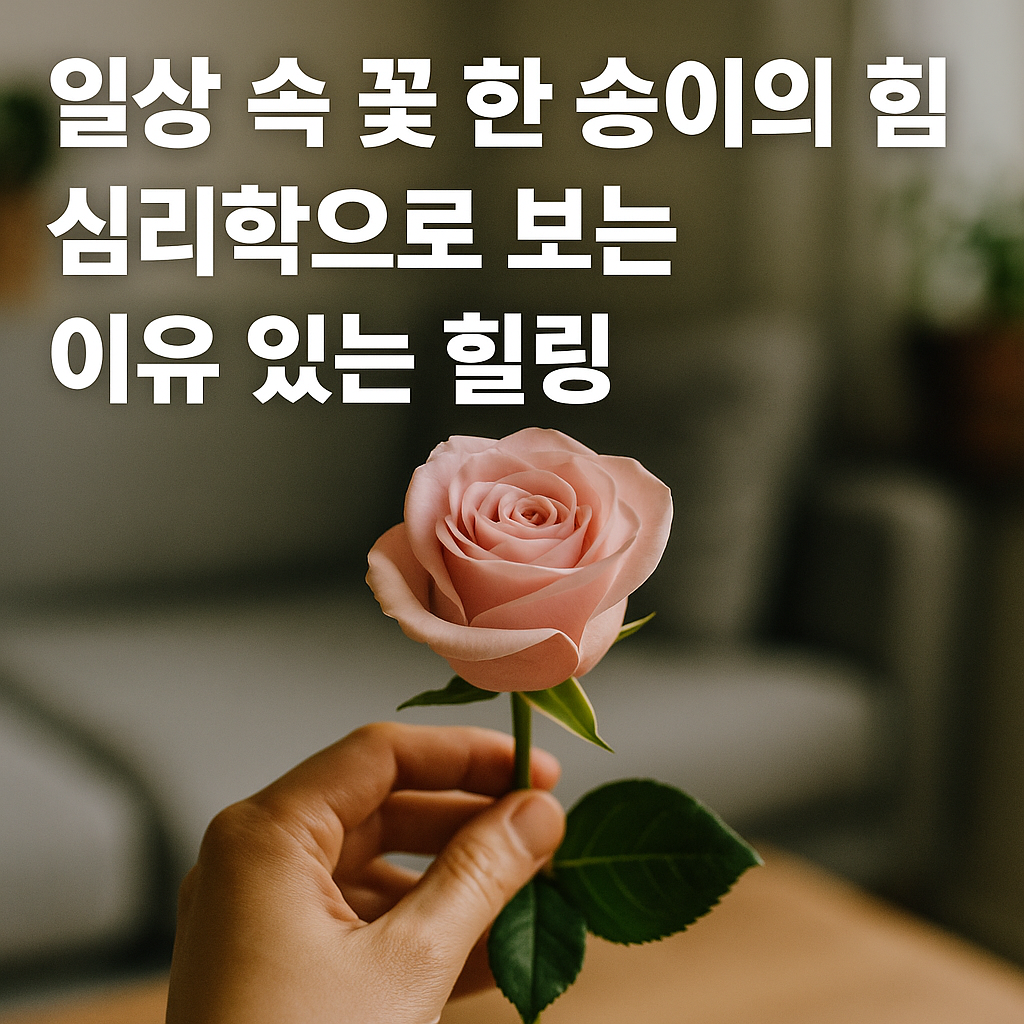 일상 속 꽃 한 송이의 힘