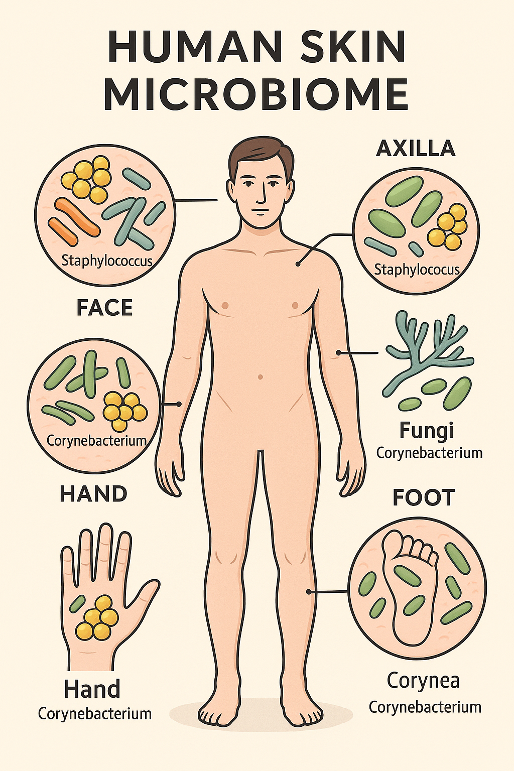 인체 피부 미생물 생태계 관련 사진
