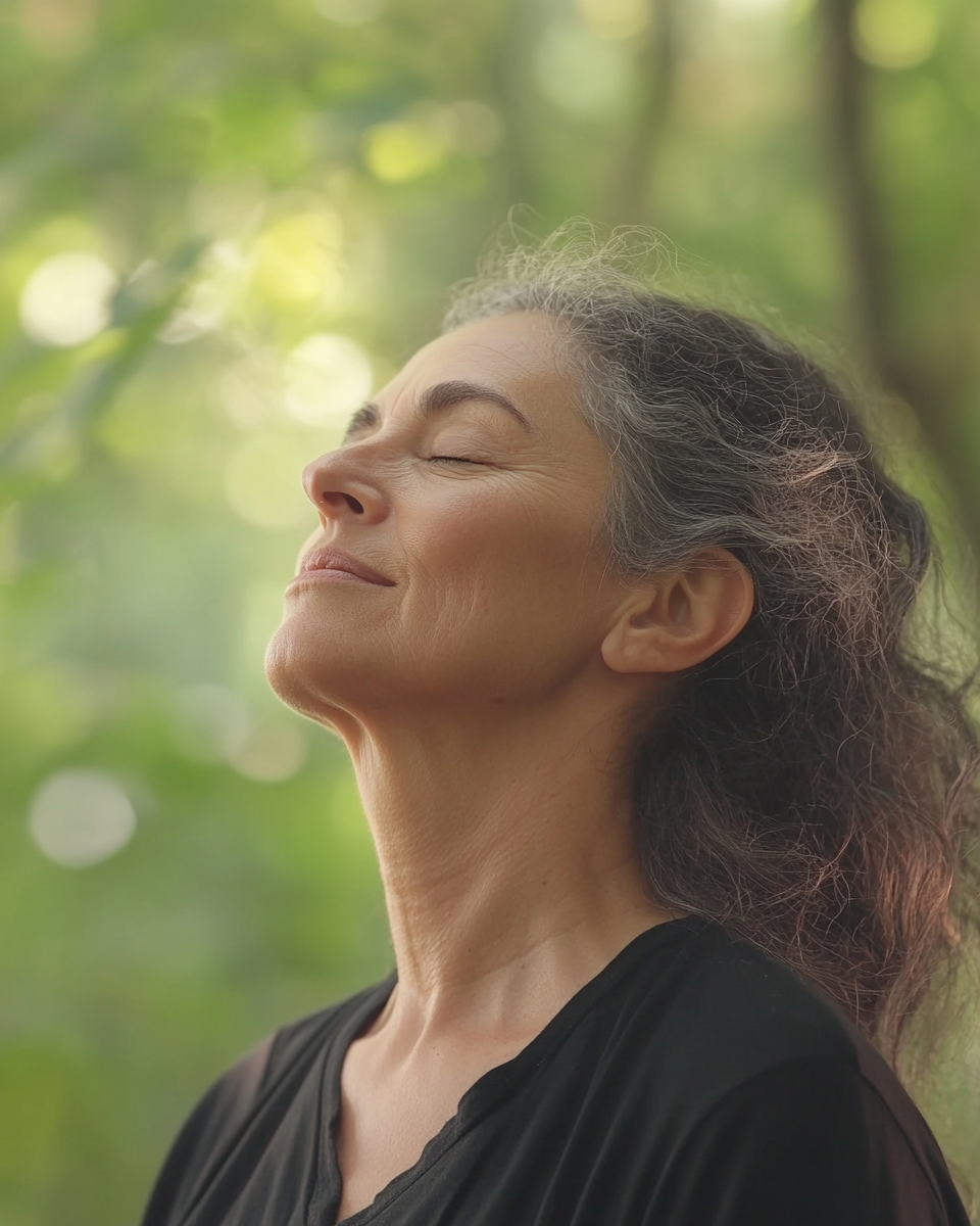 심호흡하는-여성-이미지