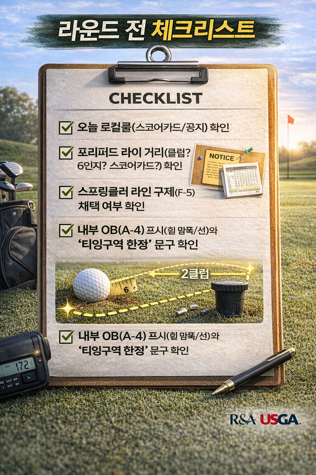 라운딩 전 체크리스트