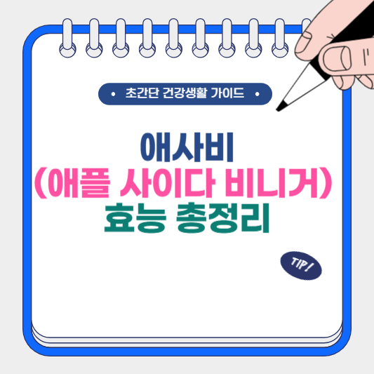 애사비(애플 사이다 비니거) 효능