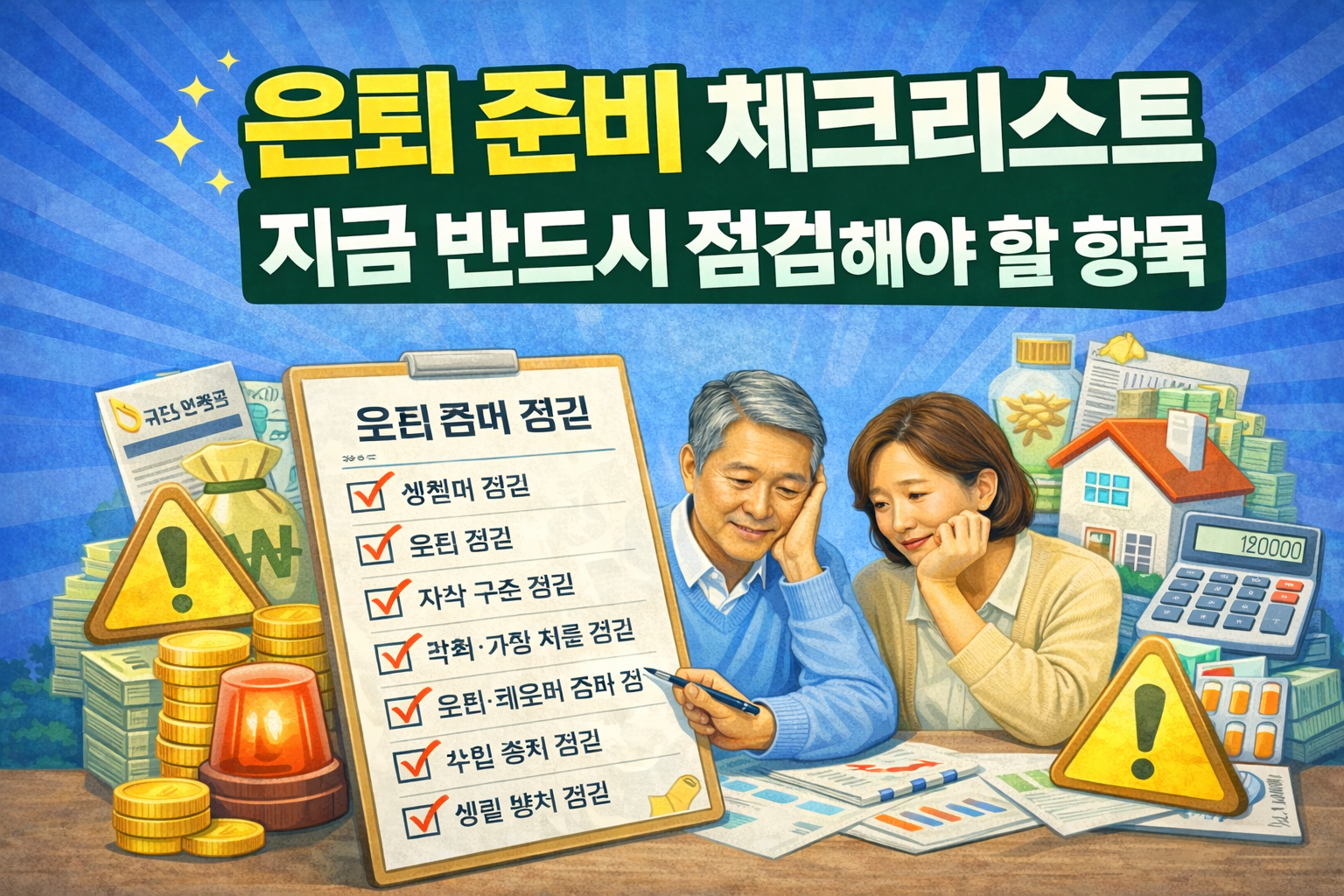 은퇴 준비 체크리스트｜지금 반드시 점검해야 할 항목