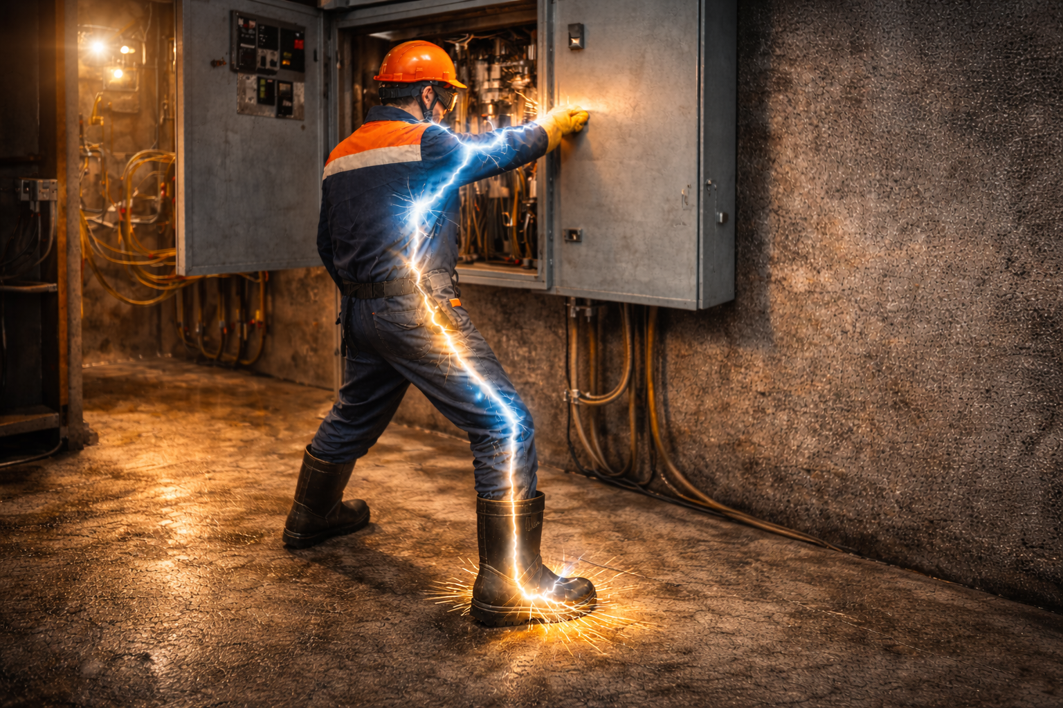 오른손에 오른발쪽 전기 이동으로 심장에 위험을 줄일수 있음