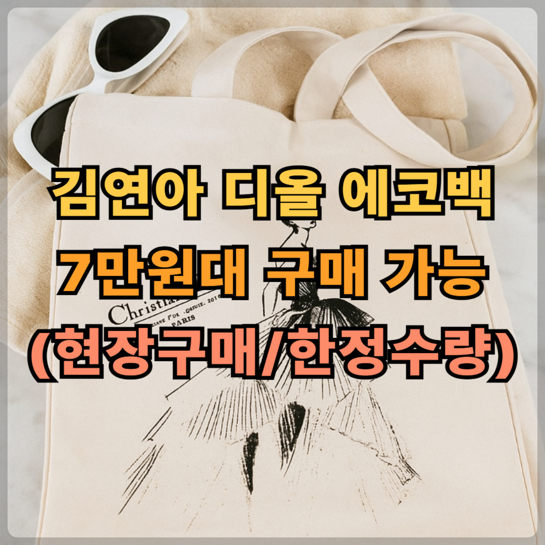 김연아 디올백 구매 방법(+7만원대 에코백) 요즘 왜 이렇게 핫할까?