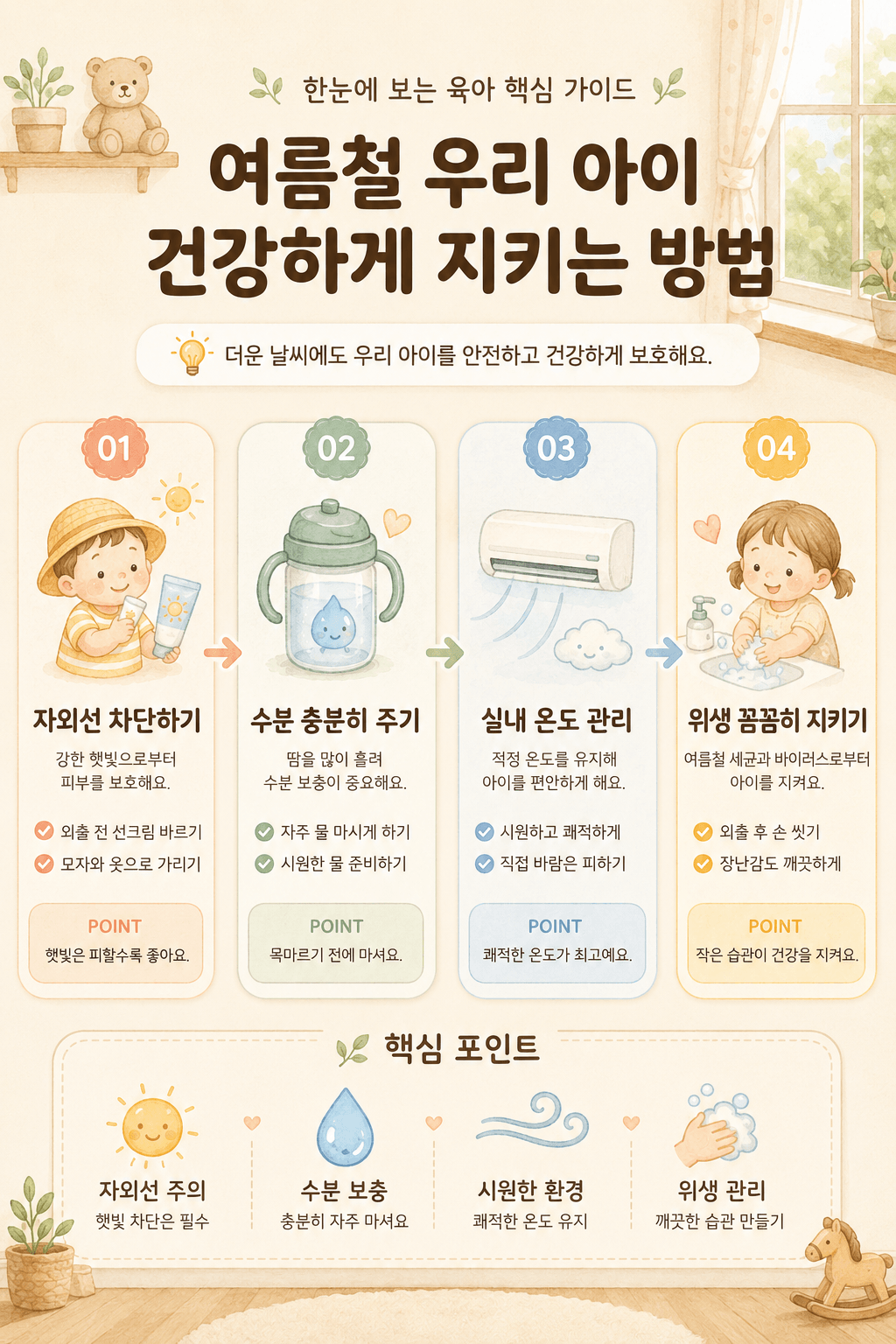 아이 에어컨 사용, 한눈에 보기