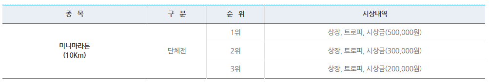 제31회 315 마라톤 대회 - 단체팀 시상