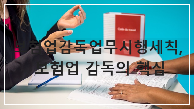 보험업감독업무시행세칙