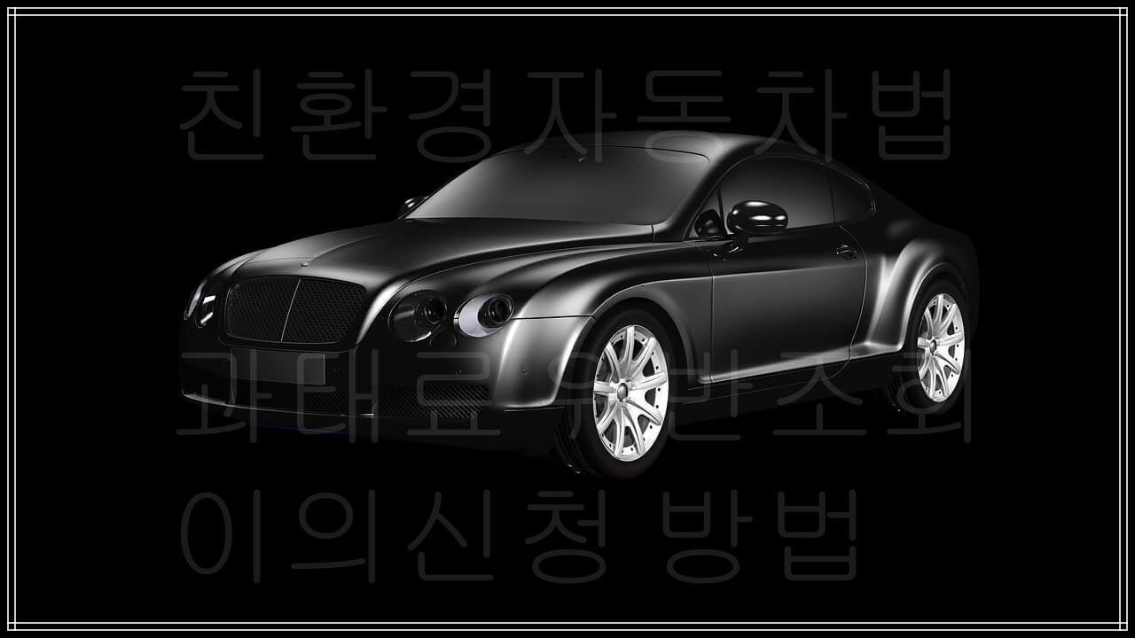 친환경자동차법 과태료 위반조회 및 이의신청 방법 완전 가이드