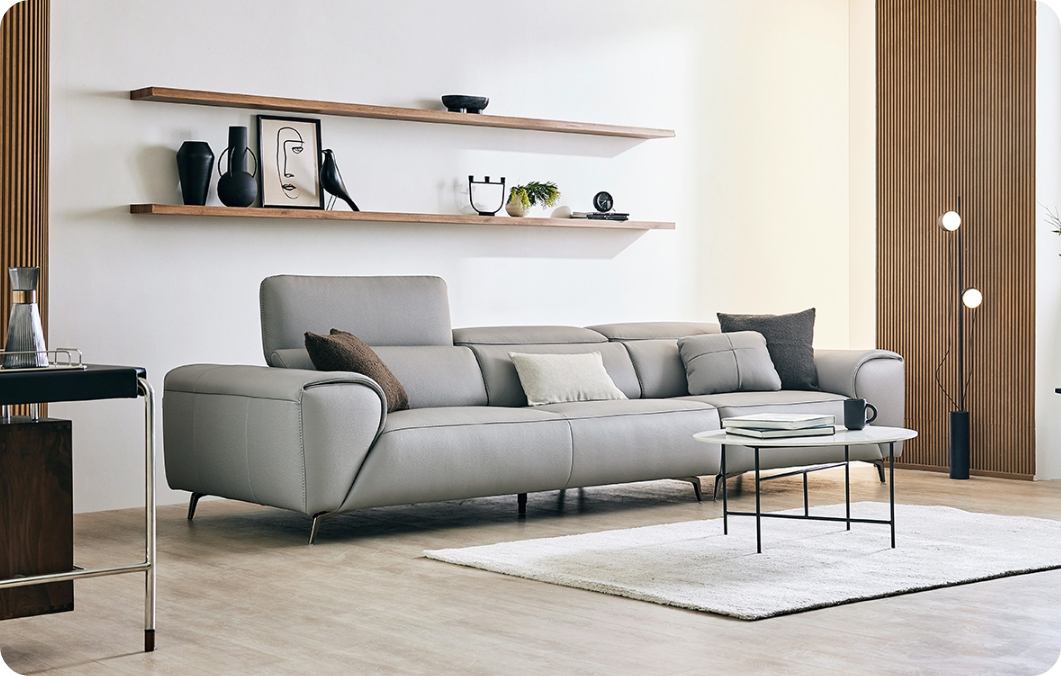 뉴 클레버 4인 기능성 비텔로 통가죽