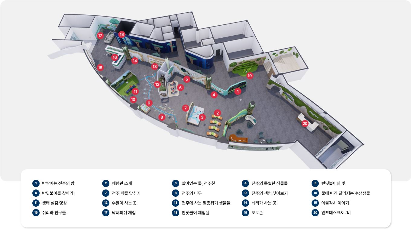 전주자연생태관 층별 안내