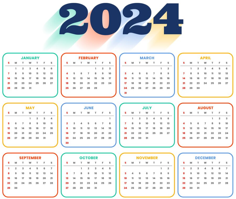 2024년 달력
