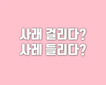 사레들리다 사레걸리다 사래들리다 맞춤법_12