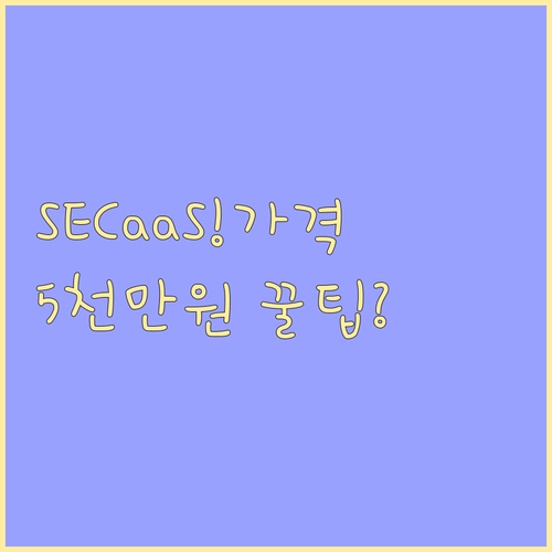 SECaaS 도입 비용 비교와 최대 ..