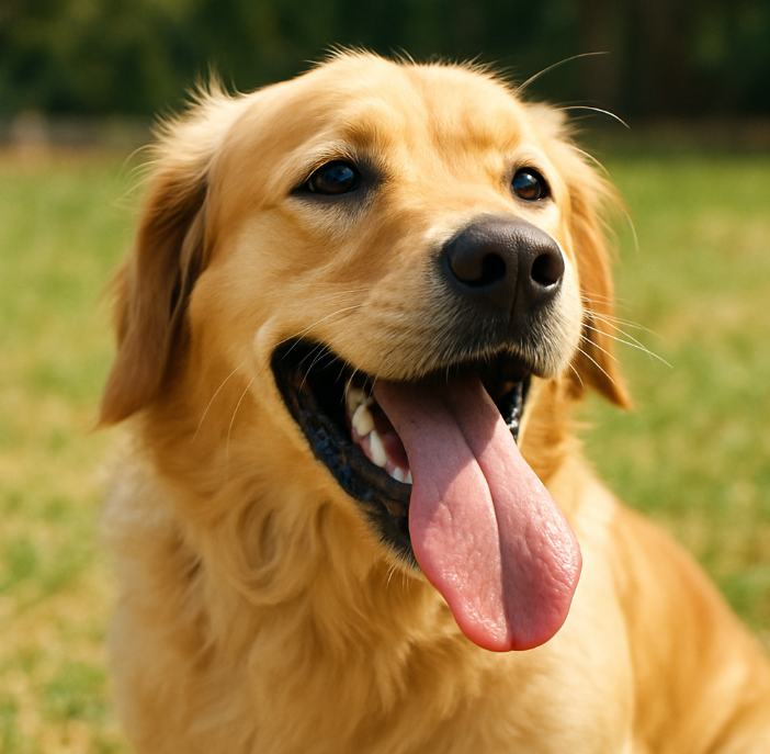 밝은 표정의 강아지 이미지