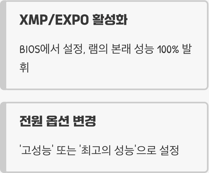 'XMP'와 '전원 옵션', 숨겨진 성능을 깨워라