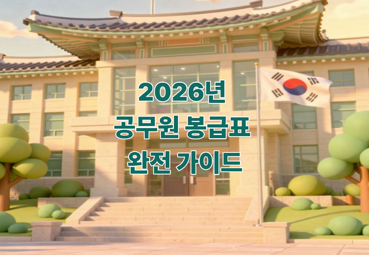 2026년 공무원 봉급표 직종별 정리