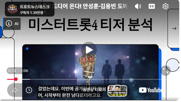 드라마 '도깨비' 명장면으로 전한 미스터트롯의 의미