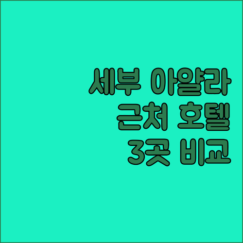 세부 아얄라몰 근처 추천 호텔 3곳 ..