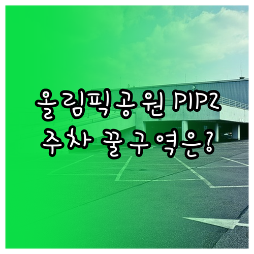올림픽공원역 P1 P2 주차장 특징 ..