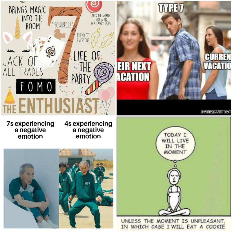 에니어그램 7번 짤 4개