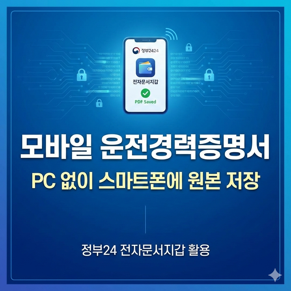 모바일 전자문서지갑 운전경력증명서 발급 스마트폰 저장 방법 2026