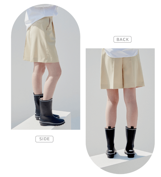 질스튜어트 레인부츠 옆면, 뒷면