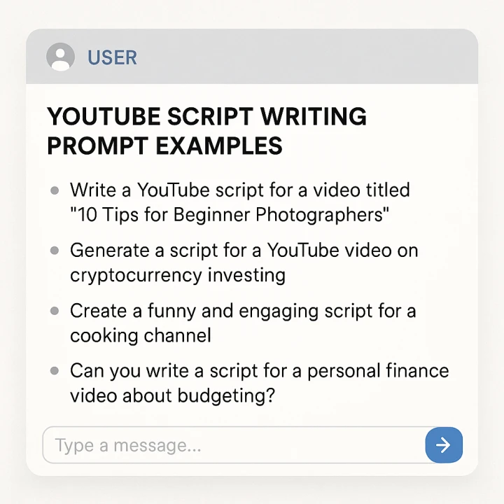 유튜브 대본용 프롬프트 예시 일러스트