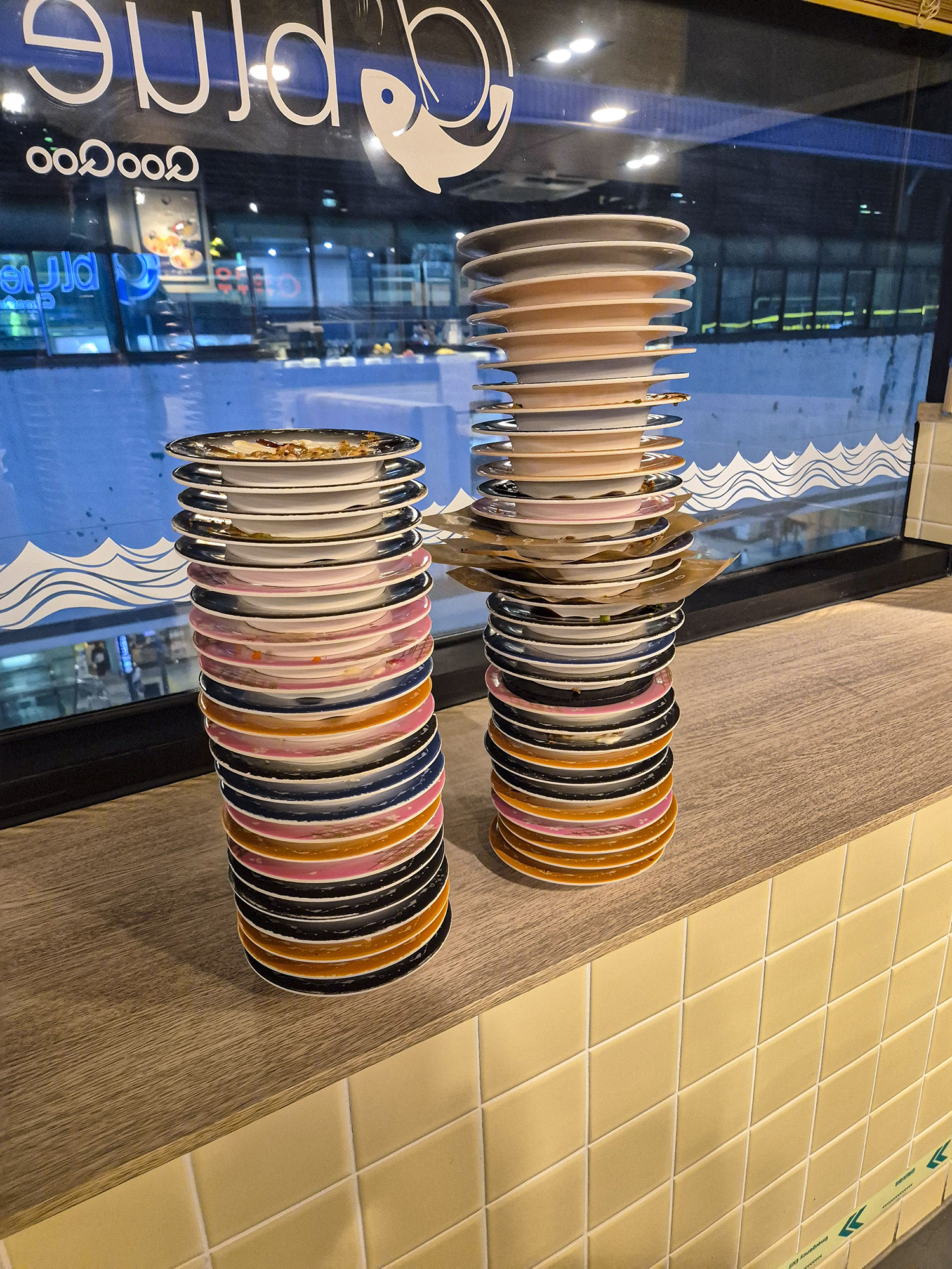 다 먹은 접시들