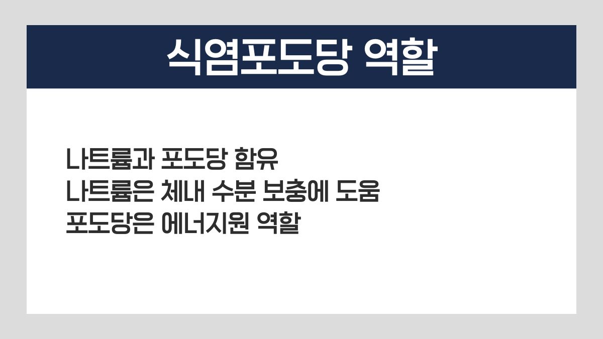 식염포도당 탈수