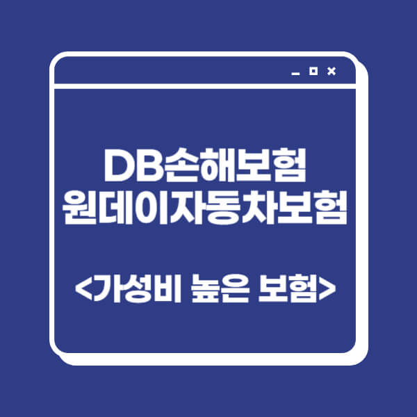 DB손해보험-원데이자동차보험