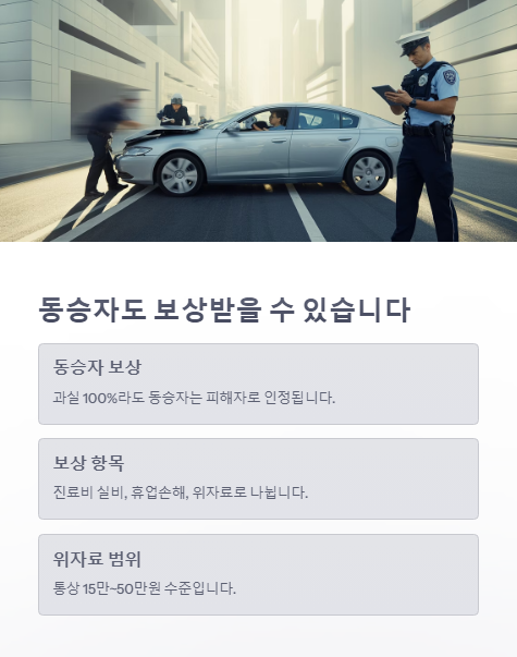 동승자도 보상받을 수 있습니다