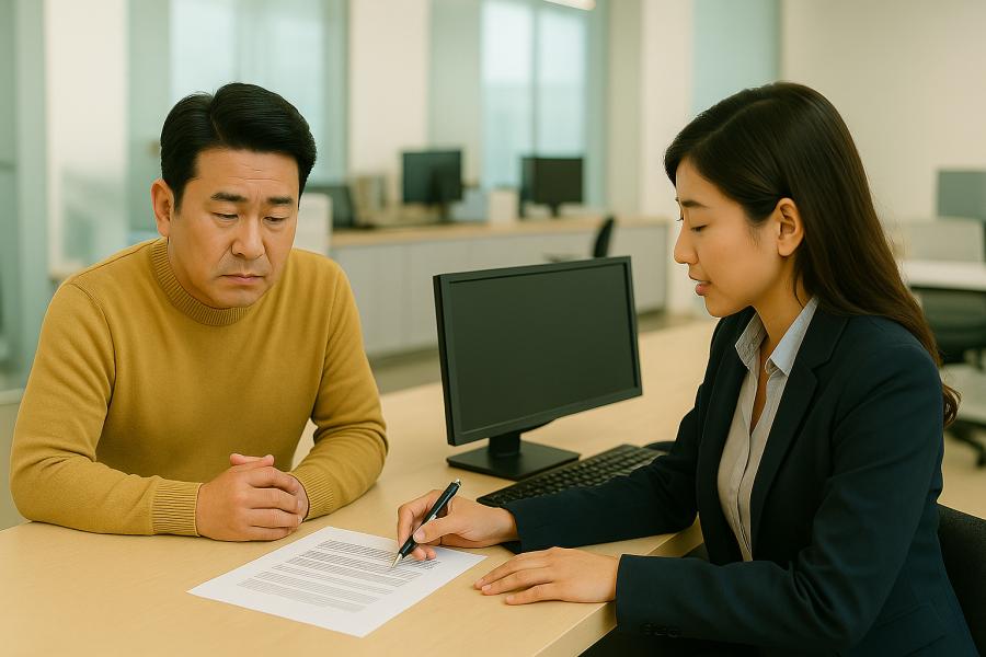 착오송금 반환 절차와 법적 회수 방법을 상담하는 장면