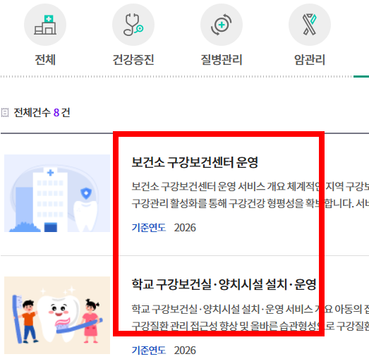 e보건소 공공보건포털 이용방법