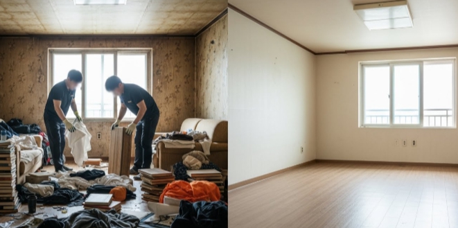 영양 고독사청소 후 모습