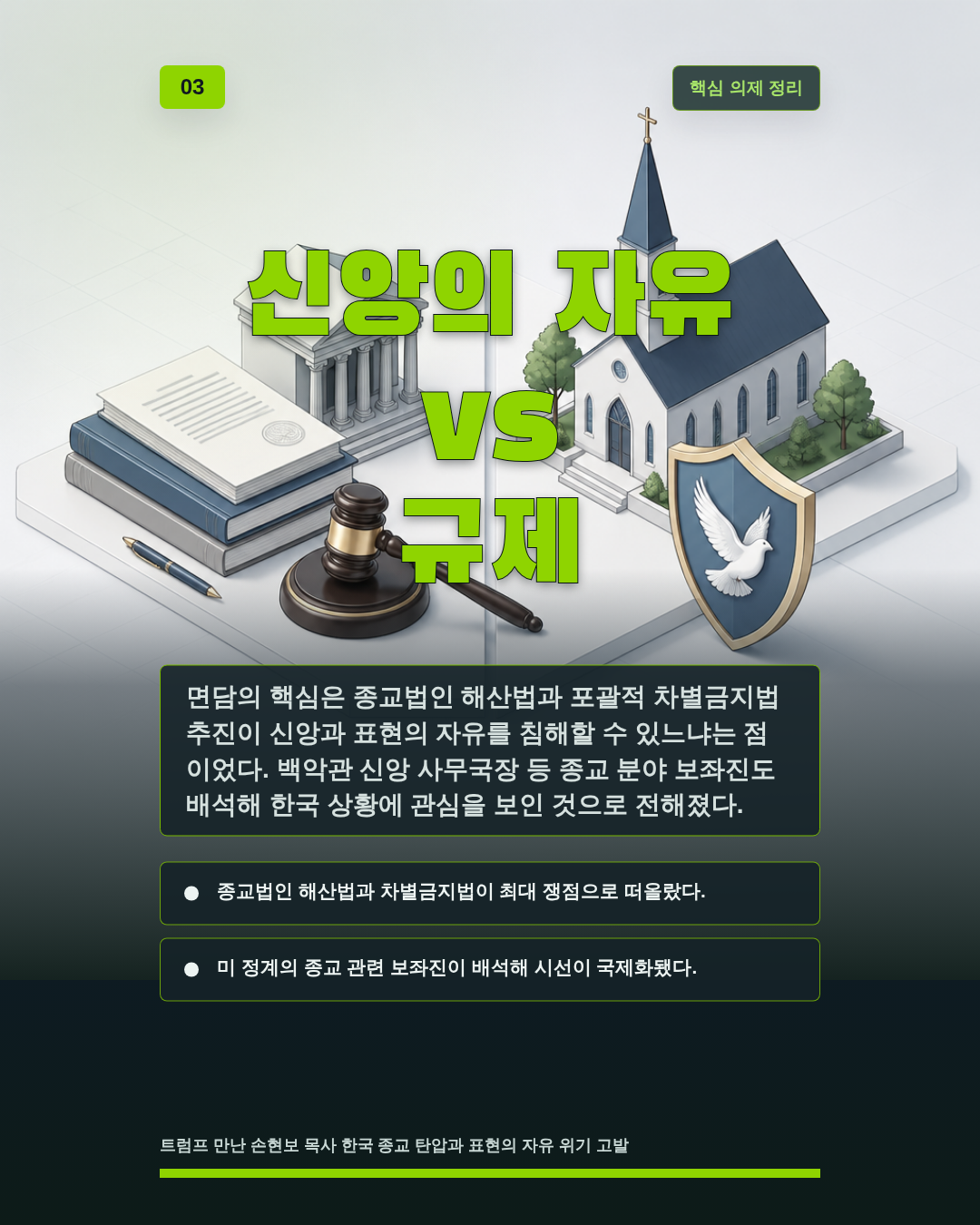 신앙의 자유 vs 규제