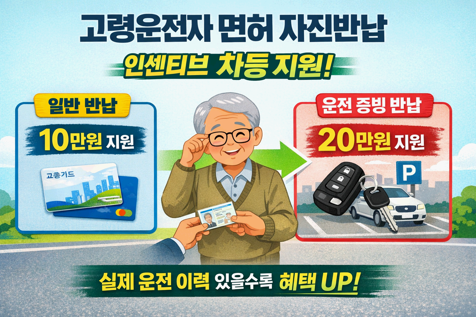 고령운전자 면허 반납 전 필독! '실제 운전 증명'하면 인센티브가 2배가 되는 이유