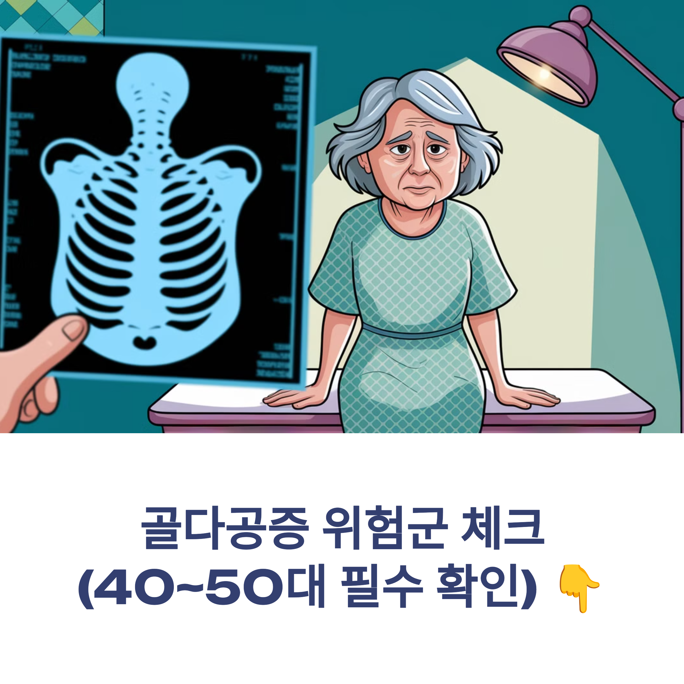 골다공증 위험군 체크 (40~50대 필수 확인)