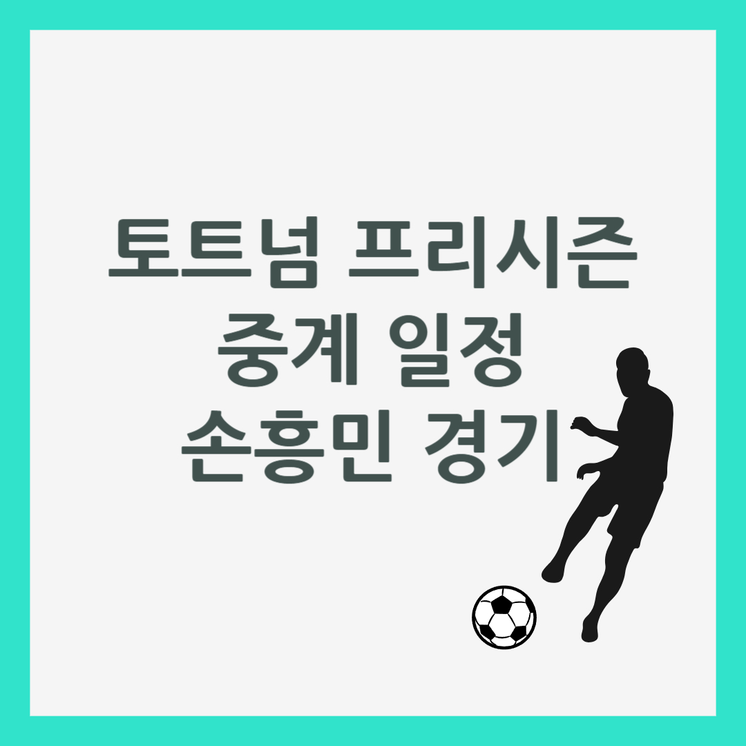 토트넘 프리시즌 중계 일정