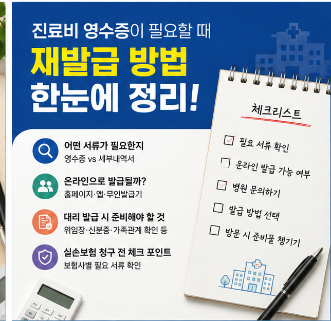 진료비 영수증 재발급 방법, 병원에 다시 방문해야 할까?