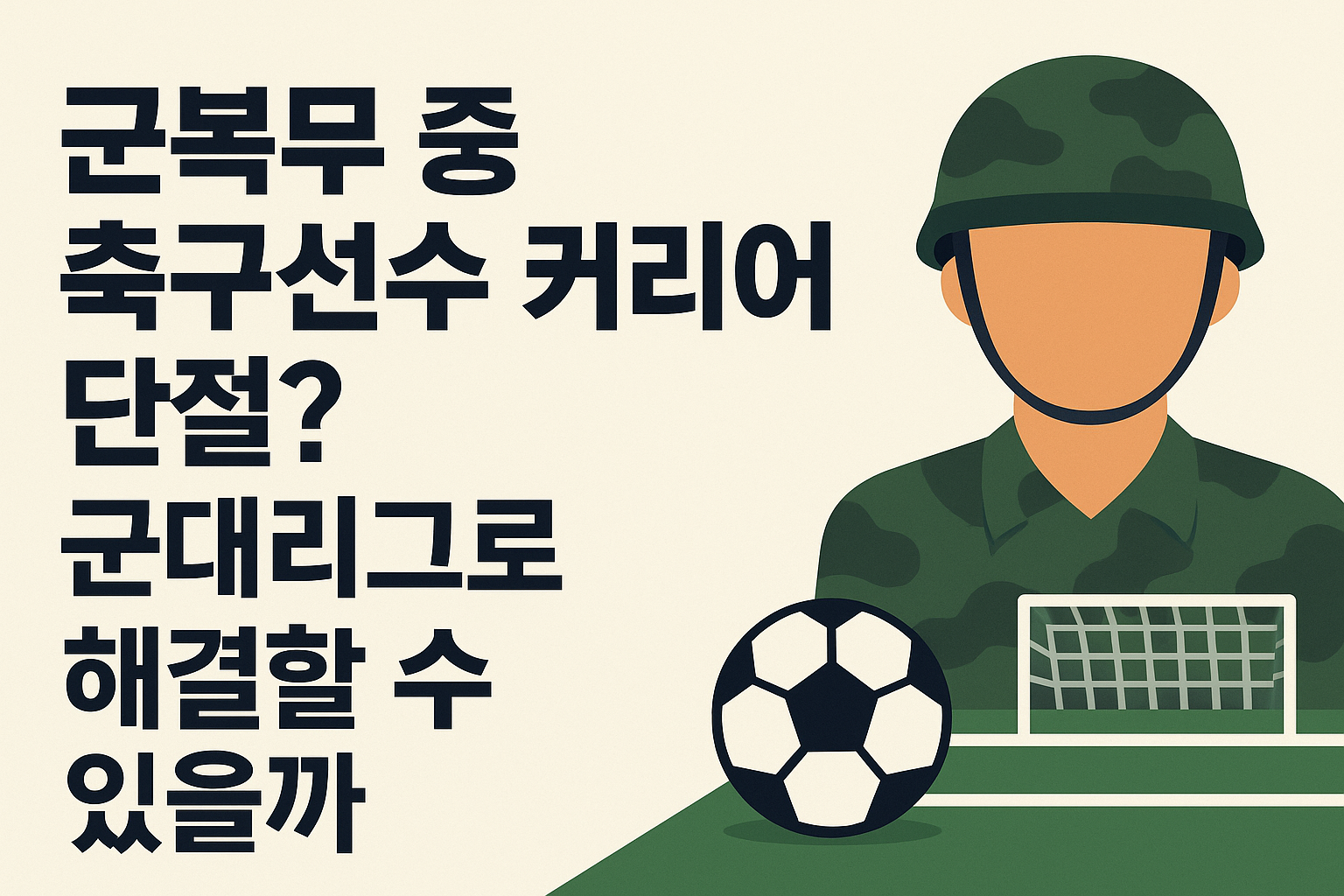 군대리그 창설을 통한 축구선수 커리어 단절 해결