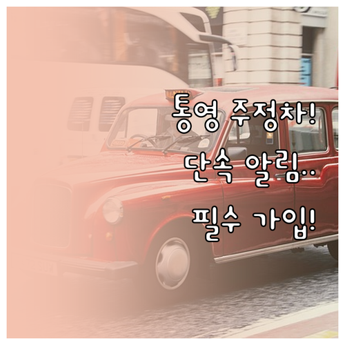 통영시 주정차단속 문자 알림 서비스 ..