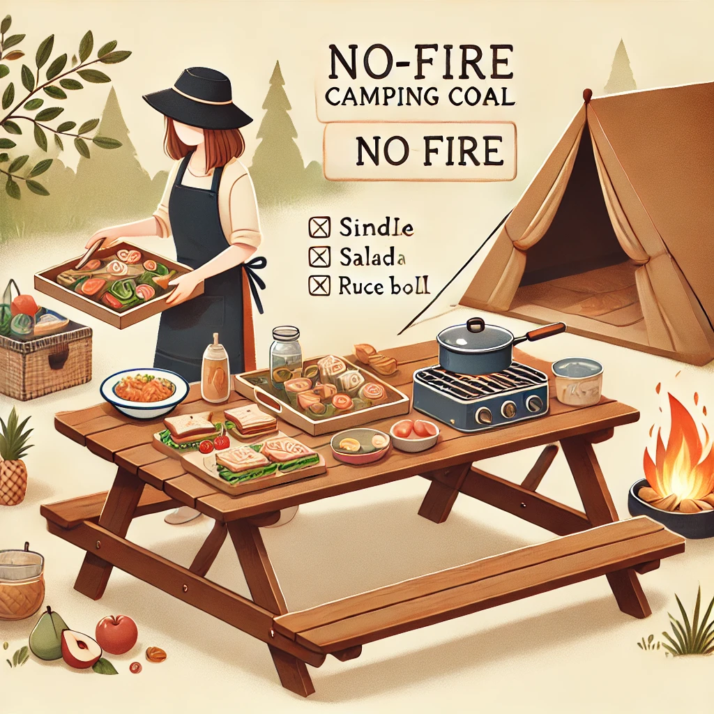 캠핑장에서 요리는 '불'이 있어야 가능하다고 생각하기 쉽습니다. 하지만 생각보다 많은 상황에서 불을 사용할 수 없는 경우가 있어요. 비가 오는 날, 바람이 강하게 부는 날, 화기 사용이 금지된 캠핑장, 혹은 차박이나 미니멀 캠핑에서 간단히 요리하고 싶을 때도 마찬가지입니다. 이럴 때를 대비해서 준비해두면 좋은 것이 바로 '불 없이 만드는 요리'예요.