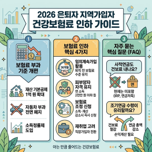 2026 은퇴자 건강 보험료 인하 가이드