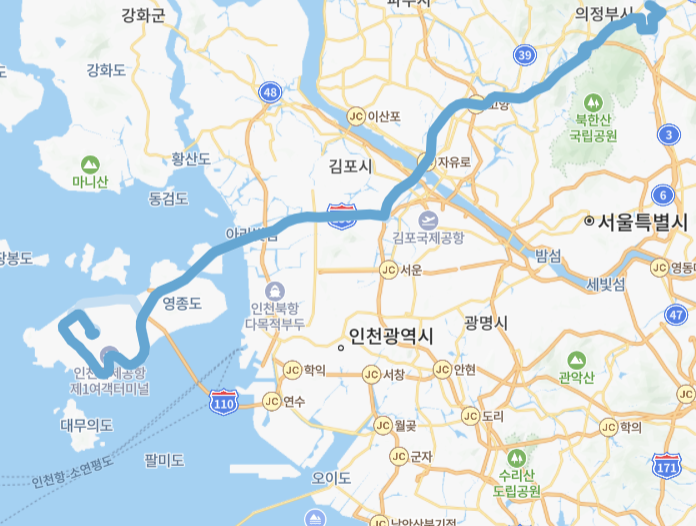 양주-의정부-인천-7200번-버스-노선-지도