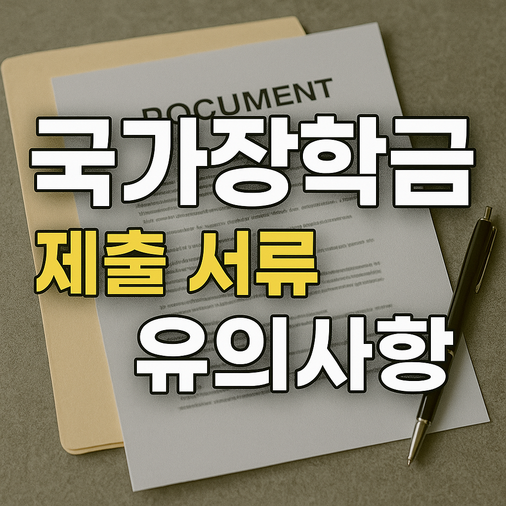 국가 장학금 제출 서류와 유의사항